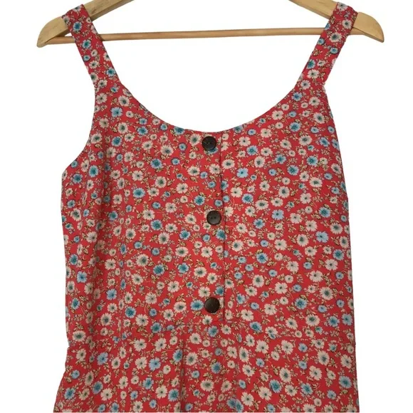 NWOT Orange & Blue Floral Tiered Maxi Dress - Picture 4 of 14